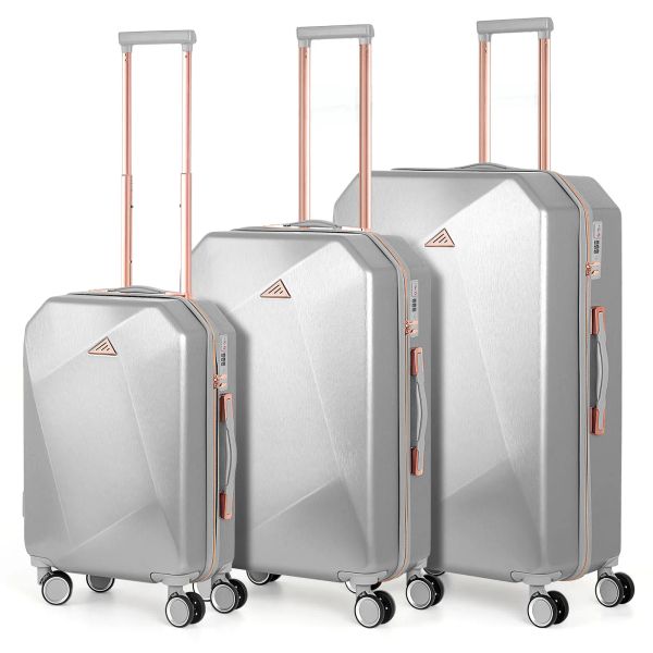 Устанавливает 3 часа набор Sutcase Set Abs Hardside Travel Buggage с Spinner TSA для деловой поездки ABS Travel Luggage Set