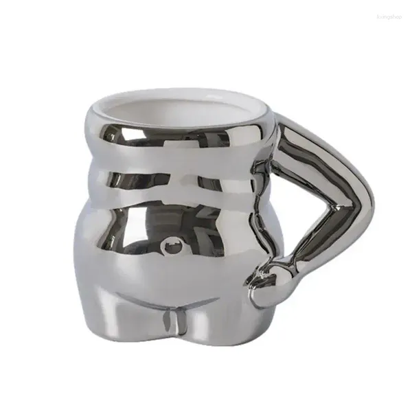 Tazze in porcellana tazza di caffè liscio tazze liscio riscaldabile fumetto in ceramica a mano accessori da cucina a mano gadget