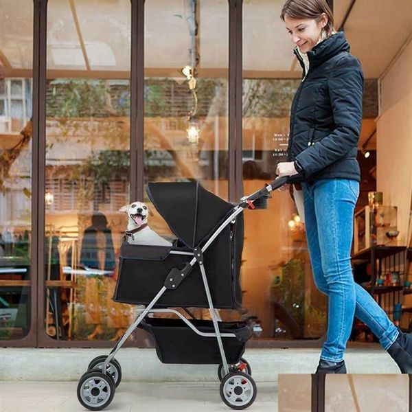 Dog Travel Outdoors 4 Wheels Paginetto per gatto gatto Piegatura Carrier 5 Colore 04T250m Delivery Delivery Home Garden Forniture DHXHC