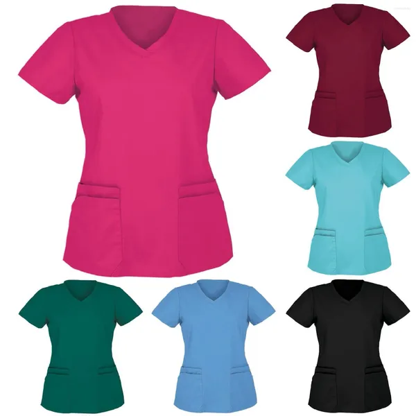 Damen T-Shirts Peelings tops Ärzte Uniform für Unisex Supplies Dental Clinic T-Shirt Frauen Bluse