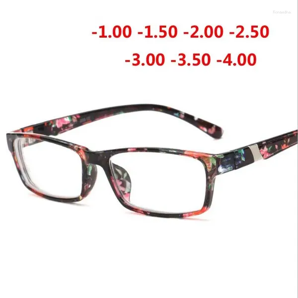 Sonnenbrillen Frames Cool Mody Damen Männer fertige Blumenbeine Rote Myopie Brille Eyewear -100 -150 -200 -250 -300 -350 -400 6801