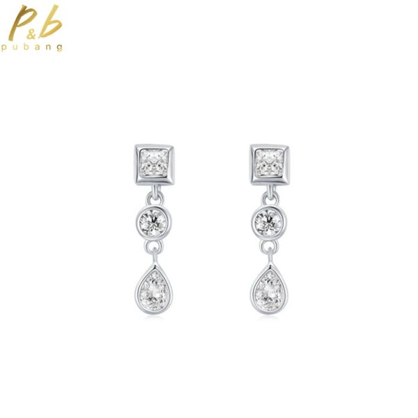 Серьги pubang Fine Jewelry 925 Серьмы стерлингового серебряного серебряного серебра