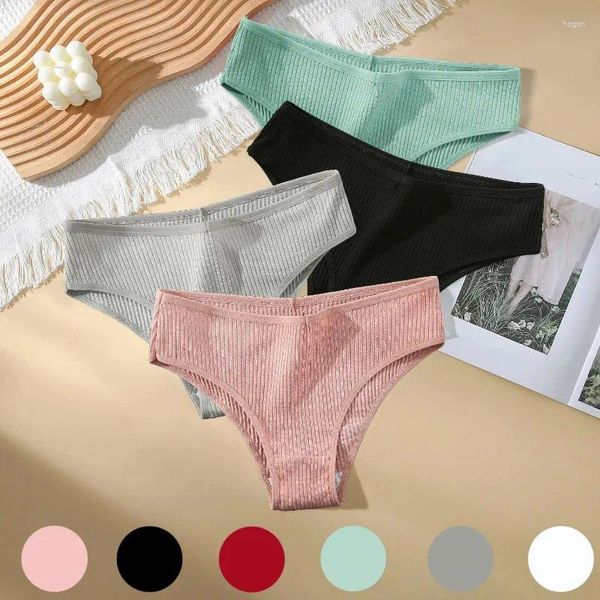 Frauen Höschen 3pcs Frauen Höhen Baumwolle Unterwäsche Brasilianer Schöne bequeme Unterhose sexy weibliche Dessous