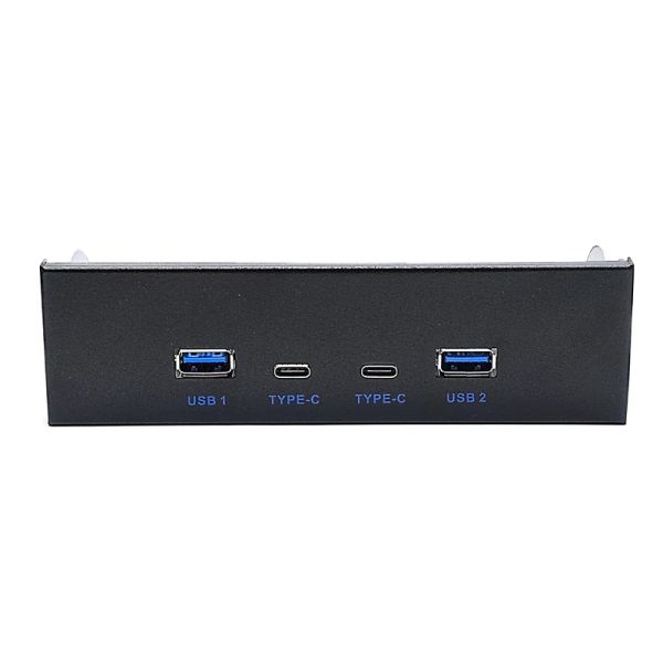 Karten USBC USB 3.0 Hub 4 Ports Frontplatte zum Motherboard USB3.0 20Pin -Anschluss für 5,25 