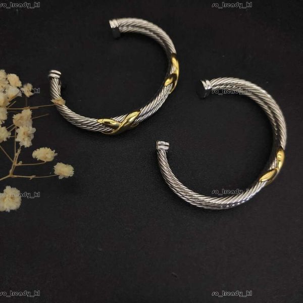 Bracciale Bracciale per gioielli David Yurma per donne Collezione di cavi di alta qualità Cavo collezionamento Calcamina Etnica Punk Etnic Punk Banda 235