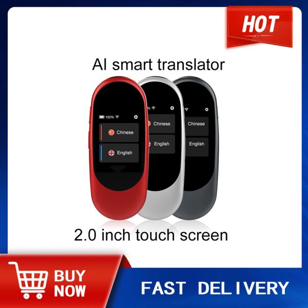 Controllo AI Smart Translator con dispositivo di traduzione multilingue per intercom per la voce di display da 2,0 pollici per Google Translator