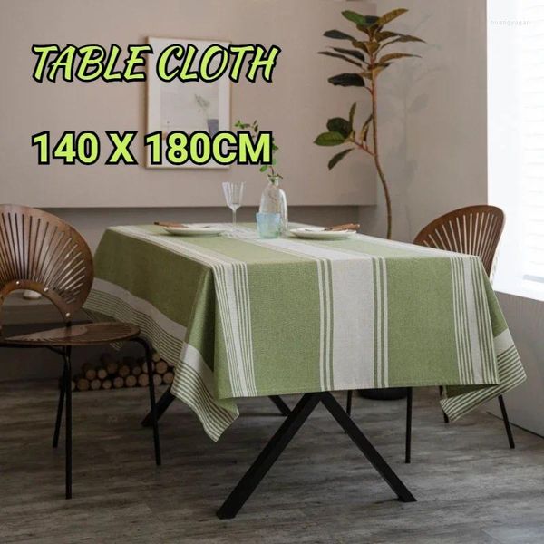 Panno da tavolo a strisce francese tovaglia in cotone in lino in cotone copertina a prova di polvere cucina pranzo caffè decorazione decorazione di decorazioni