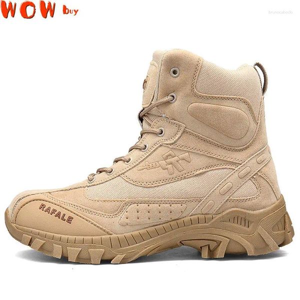 Sapatos de caminhada Inverno Autumn Botas militares de qualidade Tactical Desert Combate Boats de Torno