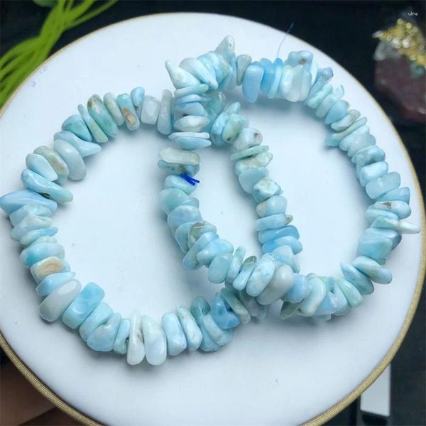 Link Bracelets Natural Larimar Bracelet Crystal Reiki Cura Jóias de moda Gifting Gift for Women 1PCS