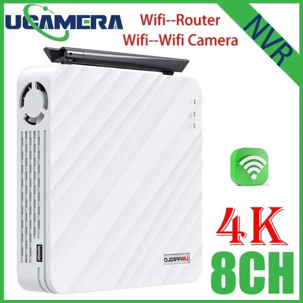 ICSEE WiFi Kamera Destek Wifi için Yönlendiriciler Mini WiFi NVR Yönlendiriciye 8Ch 5MP 3MP IP Kamera Yüz Algılama için Akıllı Hareket Algılama