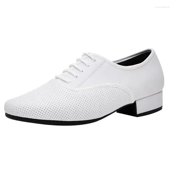 Sapatos de dança homens modernos latim adulto quadrado solo solo homem social vestido formal baile salão dançando tênis de couro