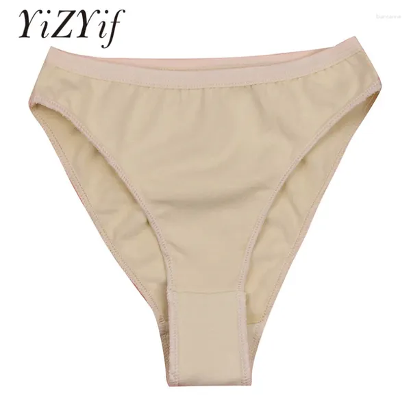 Calcinha feminina Yizyif Girl's Ballet Rouphe Girls High Leg Cutucts Underpants for Dance Gymnastics SZ 2-12