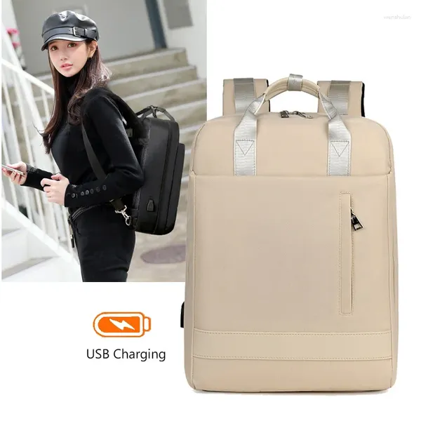 Zaino Zkxqz Women Backpacks for Teenage Students School Bag Girls USB Carica Laptop Laptop Mochila Travel Bagpack Sac