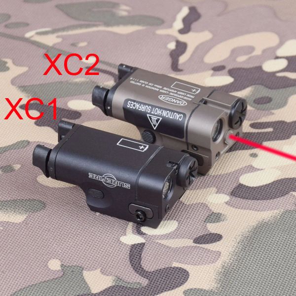 Scopes Tactical SF XC1 Обновление XC2 Светодиодный фонарик Скаута с красным лазерным прицелом для пистолета Airsoft Glock 17 18c 19 Охотник