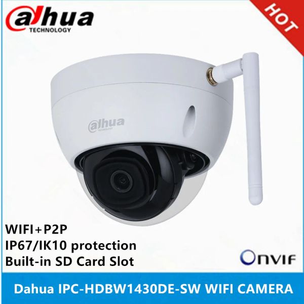 Камеры Dahua ipchdbw1430desw 4MP IP -камера IR30M IP67 IK10 Слот SD -карта IP67 IK10.