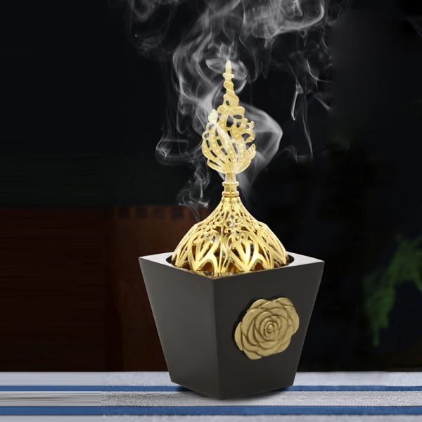 Abbigliamento pagoda centestra araba musulmana arredamento zen resina bruciatore di incenso decorazione mediorientale per candele di incenso di incenso regali