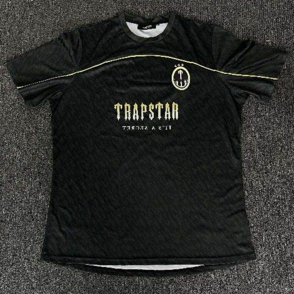 Trapstar T Shirt Jersey Neues Trapstar-T-Shirt aus Europa und Amerika, schwarzer kurzärärmisches Unisex Lose Street Jersey Top