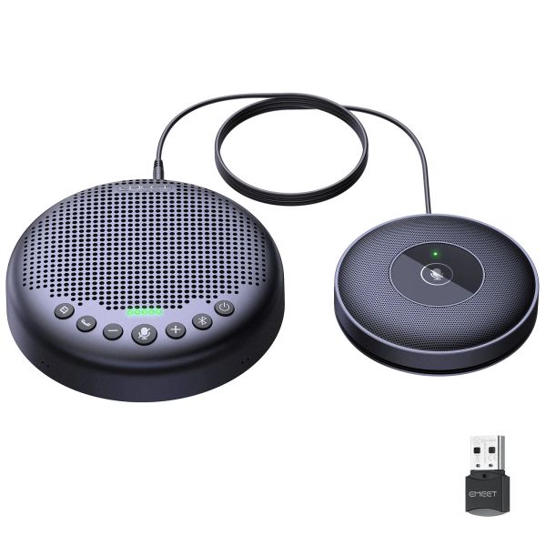 Sprecher Bluetooth Lautsprecherphone -Konferenz USB -Sprecher Emeet Luna Plus Kit Lautsprecher Telefon mit 8 MICs 360 ° Sprachabholung für Home Office