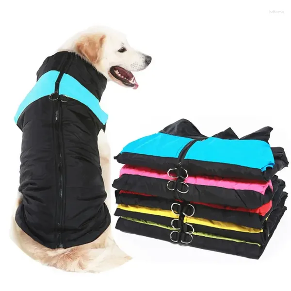 Köpek giysileri kış sıcak köpek yavrusu ceket su geçirmez evcil hayvan yelek küçük ve orta boy altın kürk giysiler