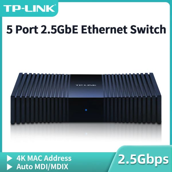 Switchs TPLINK 5 PORTA 2.5GBE Ethernet Switch 2.5G/1G Switcher Network Switchplay Hub di rete Splitter Internet TLSE1005M/TLSG1005M