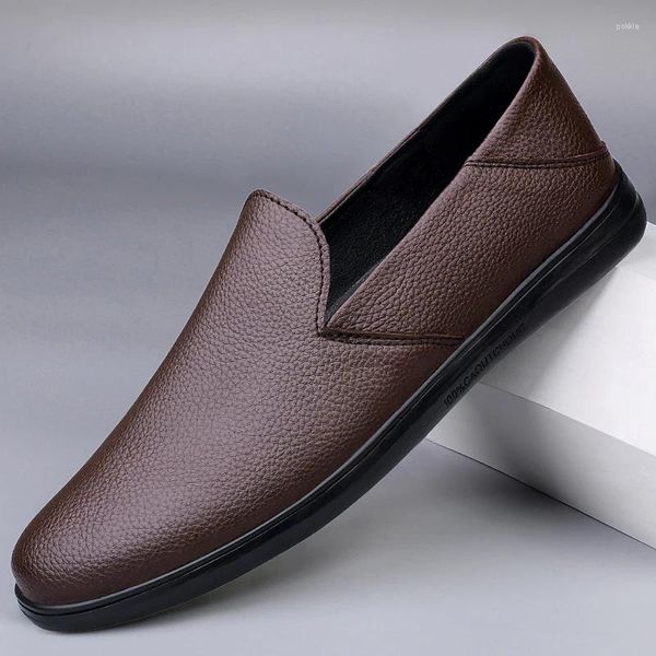 Sapatos casuais de alta qualidade derby viagens real couro real oxford masculino retro elegante elegante gents social macio