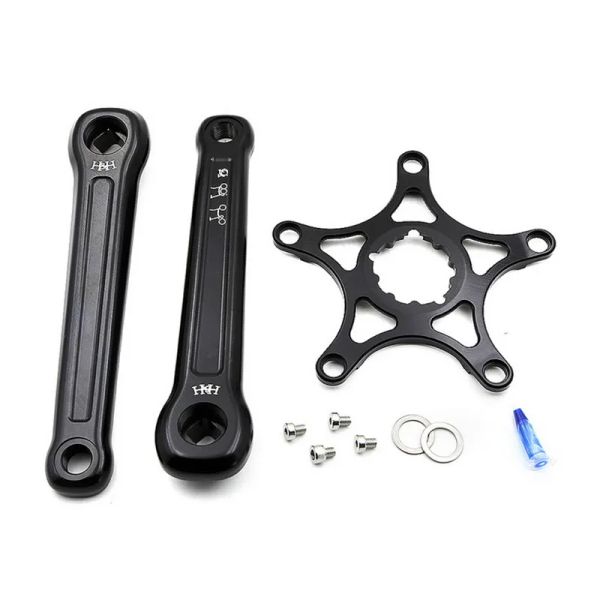 Biciclette pieghevoli luci H H Crank Set 170 mm CNC per bici Brompton Ultra luce in lega di alluminio