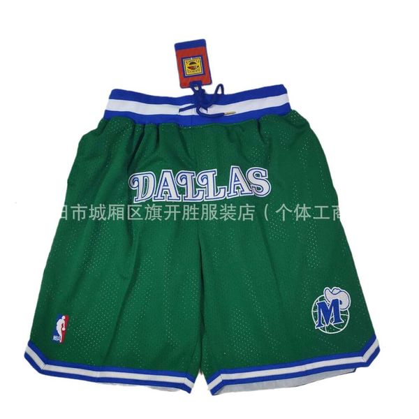 Men Jersey American Mavericks Green Gaston Basketball calça s shorts