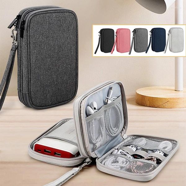 Depolama Çantaları Power Bank Case Şarj Cihazı USB Kablo Seyahat Mutlaklı Kulaklık Telefon
