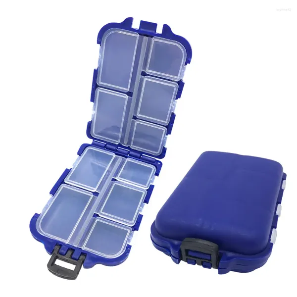 Garrafas de armazenamento 1pc Travel conveniente 10 grades Pílulas Dispensador Organizador Caso do tablet Divisador de contêiner