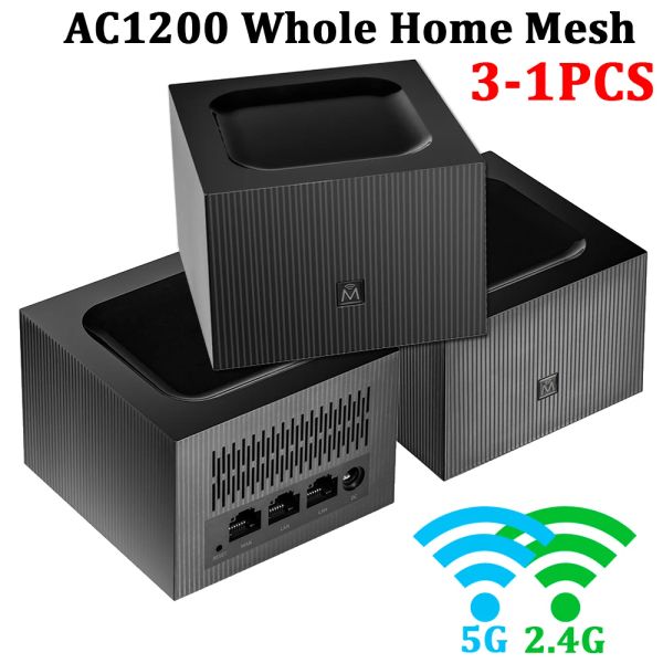 Router 31pcs router mesh router AC1200 Dual banda 2.4G 5 GHz Copertura WiFi Intera casa di copertura mesh Sistema di copertura wireless bridge wifi gamma estender