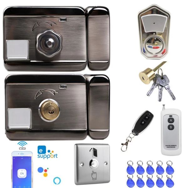 Steuerelement DC Exit Switch Electronic Door Gate Lock Electric Magnetic Smart Lock Access Control System oder Telefon Ewelink App Remote Unlock