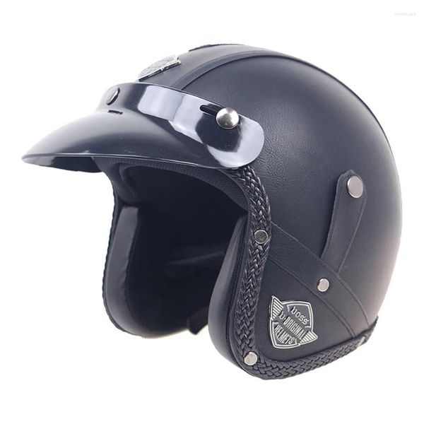 Capacetes de motocicleta M-XL Black Proteção de cabeça respirável respirável Desgaste de desgaste Open Face Biker Capacete de Capace