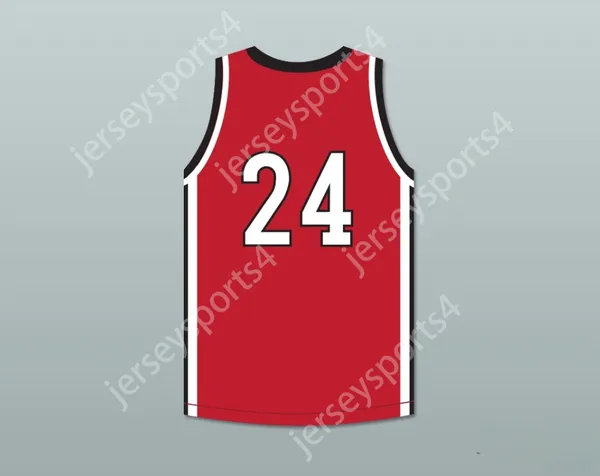 Custom Qualquer nome Número Mens Youth/Kids Kawhi Leonard 24 Martin Luther King High School Wolves Red Basketball Jersey 3 Top Stitched S-6xl
