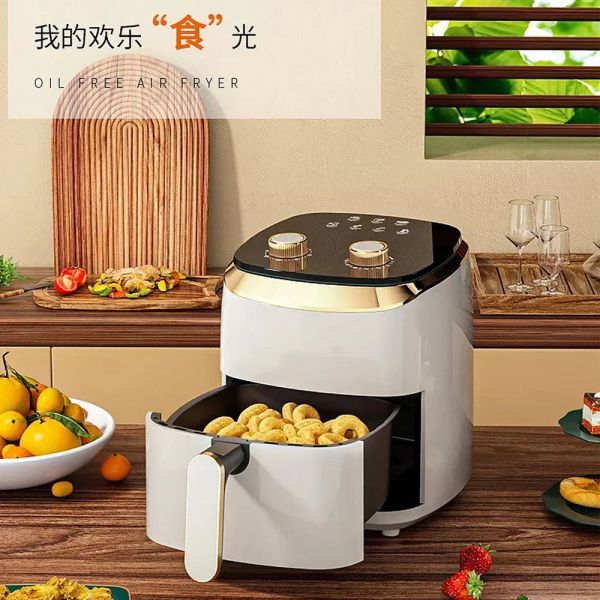 Fritas 4.5l Air Fryers Oil Livre da tela de toque digital Airfryers Menu predefinido inteligente forno elétrico com utensílios de cozinheira antiaderente