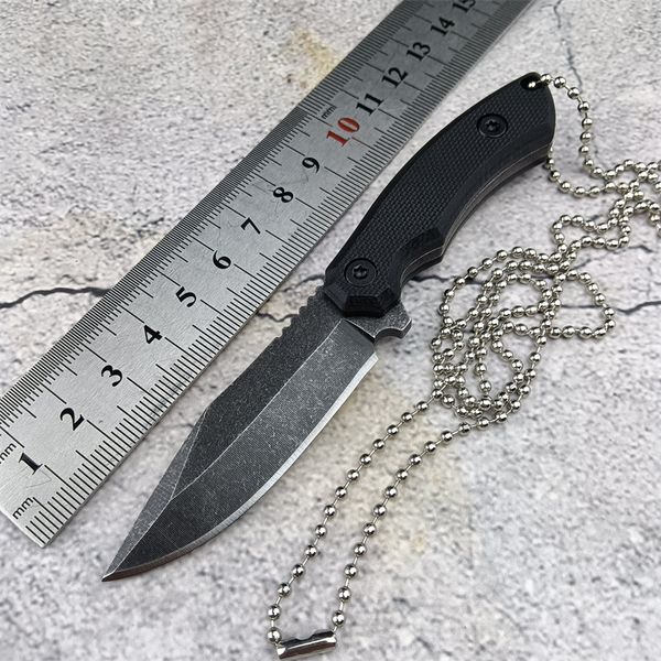 Каменное мытье облако мини -тактическое фиксированный нож 8cr13mov Blade G10 Ручка EDC Outdoor Tacticals Самооборона Hunting Camping Knive 15017 15002 15550 15006