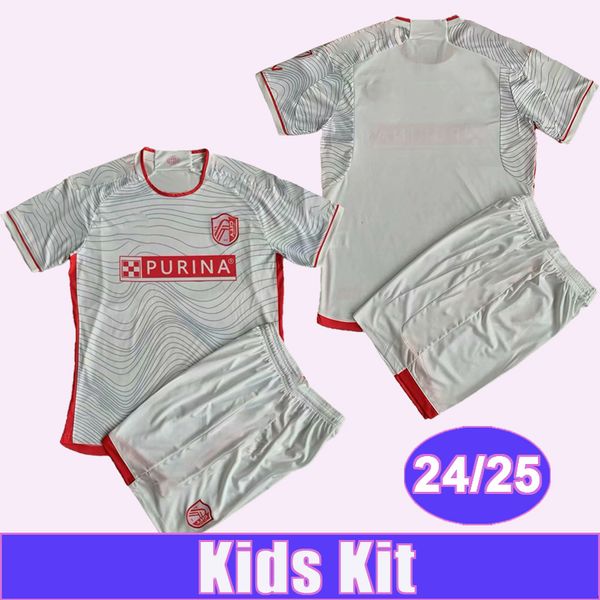 24 25 St. Louis City SC Kit Kit Maglie da calcio Klauss Nilsson Vassilev Alm Ostrak Totland Away Bild Child Suit Shirts Uniforms