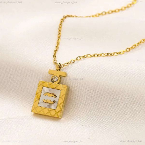 Canal Gold Patilated Designer Chanells Colars for Women Brand Carta Emment Chaker Chain Colares Acesso de joias 5741