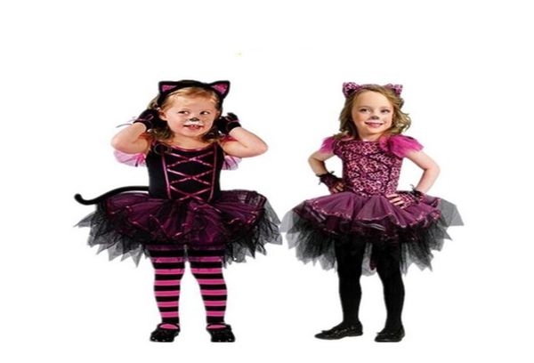 Halloween -Kostüme für Baby Girl Tutu Kleid Kopfschmuck Cheshire Katze Mädchen Prom Tier Cosplay Kleidung Kinder Mädchen Kleidung 2889559