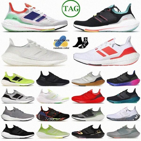 Tasarımcı Ultra Boost Ayakkabıları 22 Spor Sneakers Üç Çekirdek Black Mucize Beyaz Etki Turuncu Erkek Kadın Koşu K8EG#