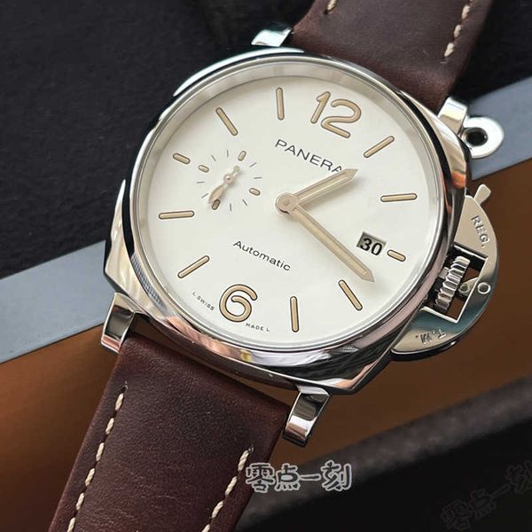 Relógios de designer de luxo de ponta para Peneraa Now Luminordue Series Pam01046 Mens assistem máquinas automáticas 42mm original 1: 1 com logotipo e caixa reais