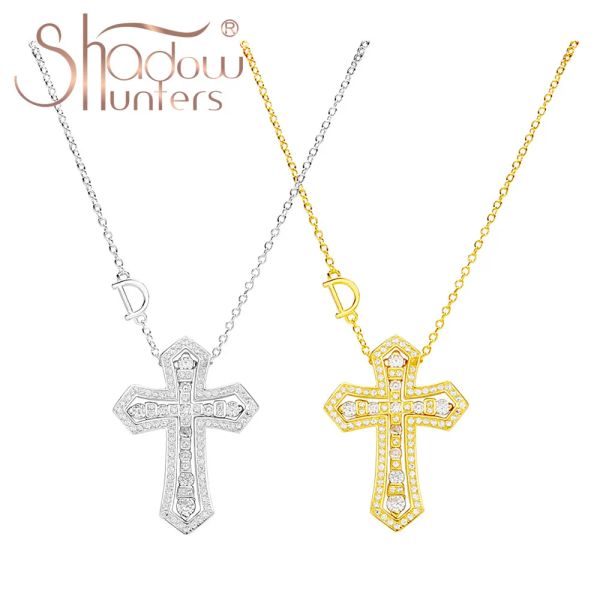 Collane Shadowhunters 100% Real 925 Sterling Silver Crosses Collana