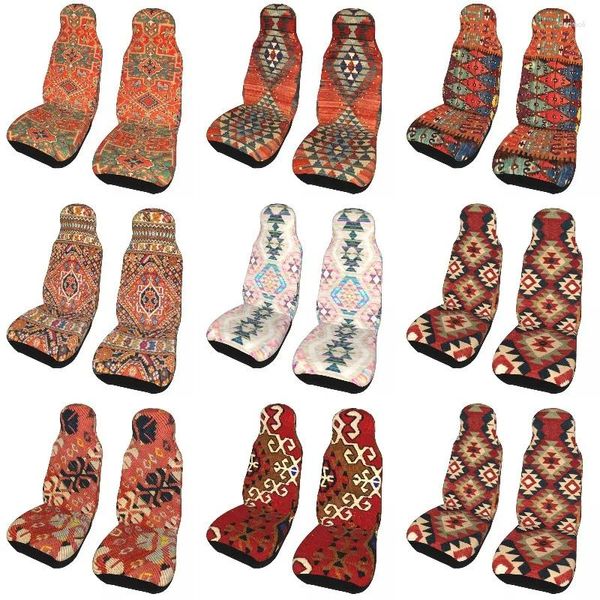 Autositzabdeckungen Karadaja Antiquen Persischer Teppich Universal für LKWs SUV oder Van 3D Print türkischer ethnischer Kilim Auto Cover 2pc