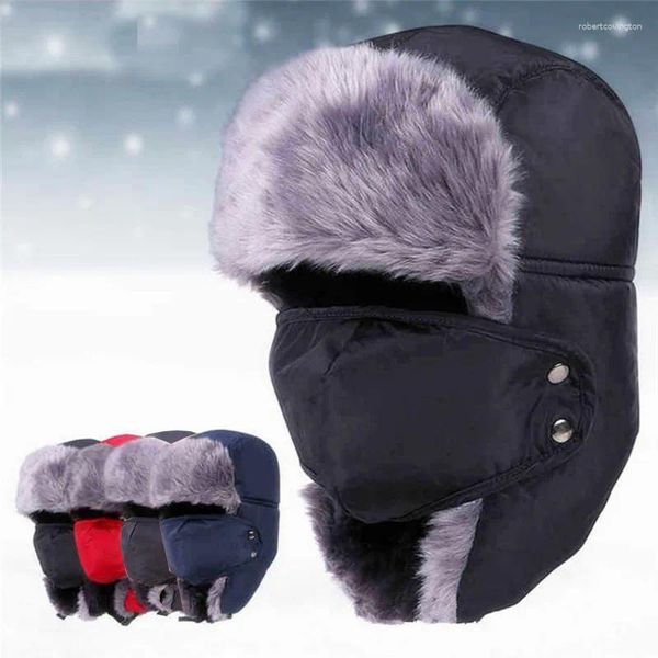 Cappelli da ciclismo cappelli di moda all'aperto inverno da campeggio sport sportspided con cappellino da maschera da neve caldo