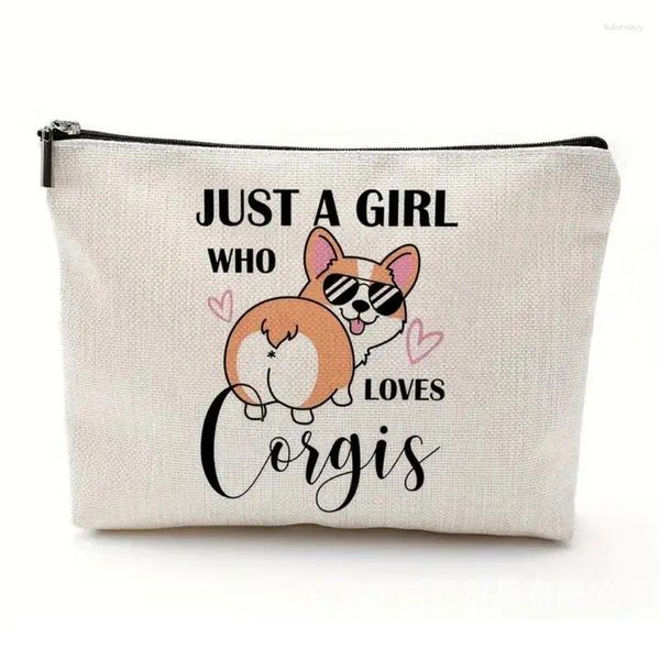 Depolama Kutuları Köpek Karikatür Makyaj Çantası Kozmetik Koruma Sevimli Cep Para Tutucu Kızlar için Kaprisli Aksesuarlar
