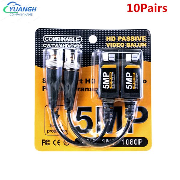 Lens 10 coppie HD BNC Video Balun 5MP 4MP 3MP 960H 1080p 720p TROVETTIVE TUTTEDET UTP CAT5 HD CVI TVI AHD per fotocamera