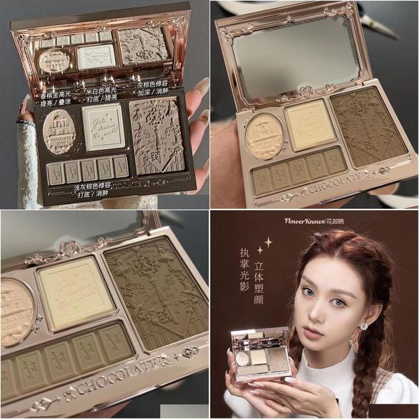 Body Glitter Flower Knows Chocolate Shop Relief Highlighter Contour Palette Bronzer 230815 Drople Delivery Health Beauty Makeup Otvy5