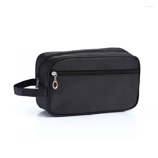 Bolsas de cosméticos bolsa grande para mulheres de couro maquiagem bolsa portátil washbag highpleetries armazenamento organizador simples elegante hangbag