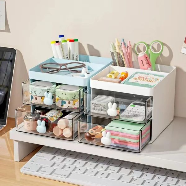 Halter Multifunktionaler Schreibwarenlagerstift -Stift Lineal Storage Box Deskstop Tisch Organizer für Home Office School Storage Supplies