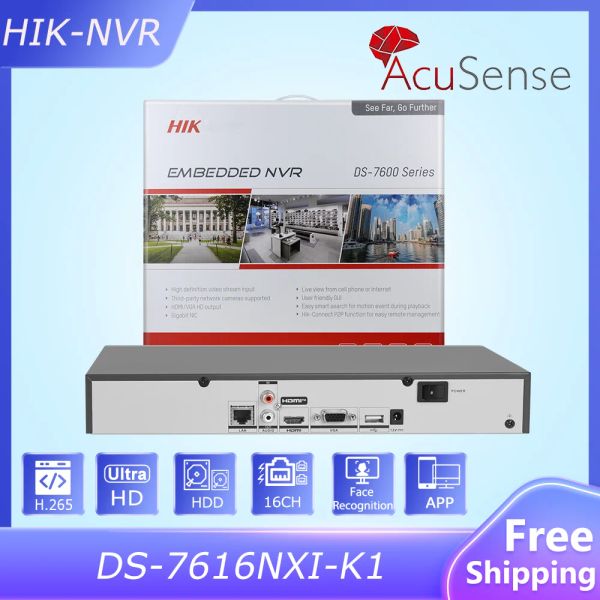 LENS HIK 16CH 1U K Serie Acusense 4K NVR DS7616NXIK1 Video di sorveglianza Video per la Visualizzazione Live e riproduzione della riproduzione IP