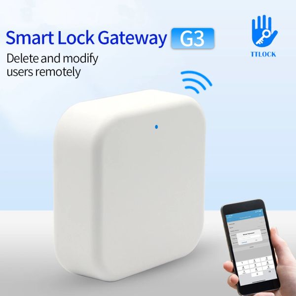 Управление Ttlock G3 Wired Gateway Hub Smart Door Lock Разблокируйте Bluetooth для Wi -Fi Converter Smart Lock Wireless Wi -Fi Voice Control для Alexa